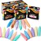 72 PCS Washable Sidewalk Chalks Set in 12 Packs, 18 Colors, Including 12 Tie Dye, 12 Glitter & 12 Neon Colors, School Supplies, Classroom Must Haves, Gift for Kids
